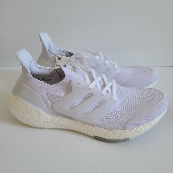 NEW Adidas Ultraboost 21 Running Shoes FY0379 Size 9 Triple White main image 7